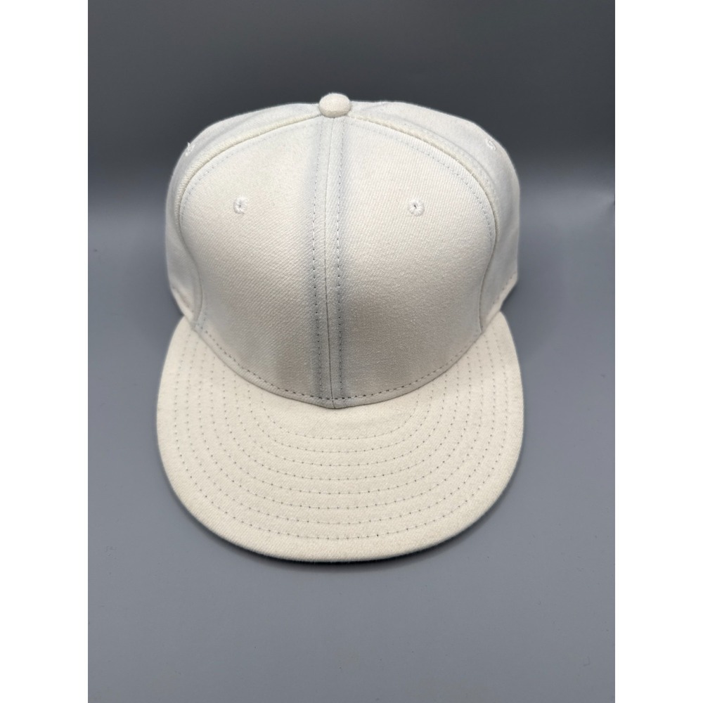 New Era 59FIFTY MLB Authentic Umpire On Field Blank White Fitted Hat 7 1/4 Cap - Picture 4 of 9
